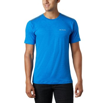 Columbia T-Shirt Heren, Tech Trail Crew Neck Azuurblauw Blauw, 90RMHDBVI